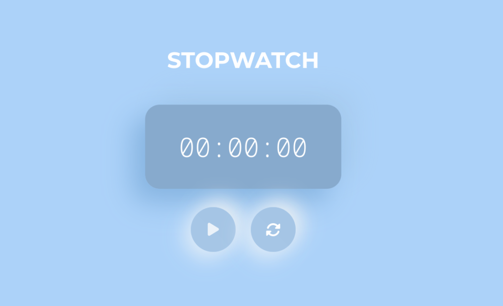 Stylish Stopwatch with Play, Pause, and Reset Controls | HTML CSS JAVASCRIPT